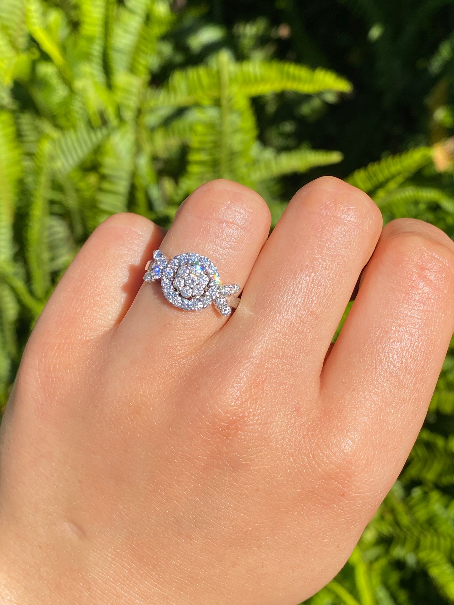 18K gold diamond ring.