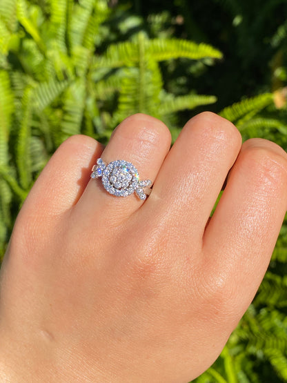 18K gold diamond ring.