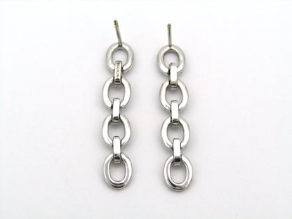 18K gold diamond drop earrings.