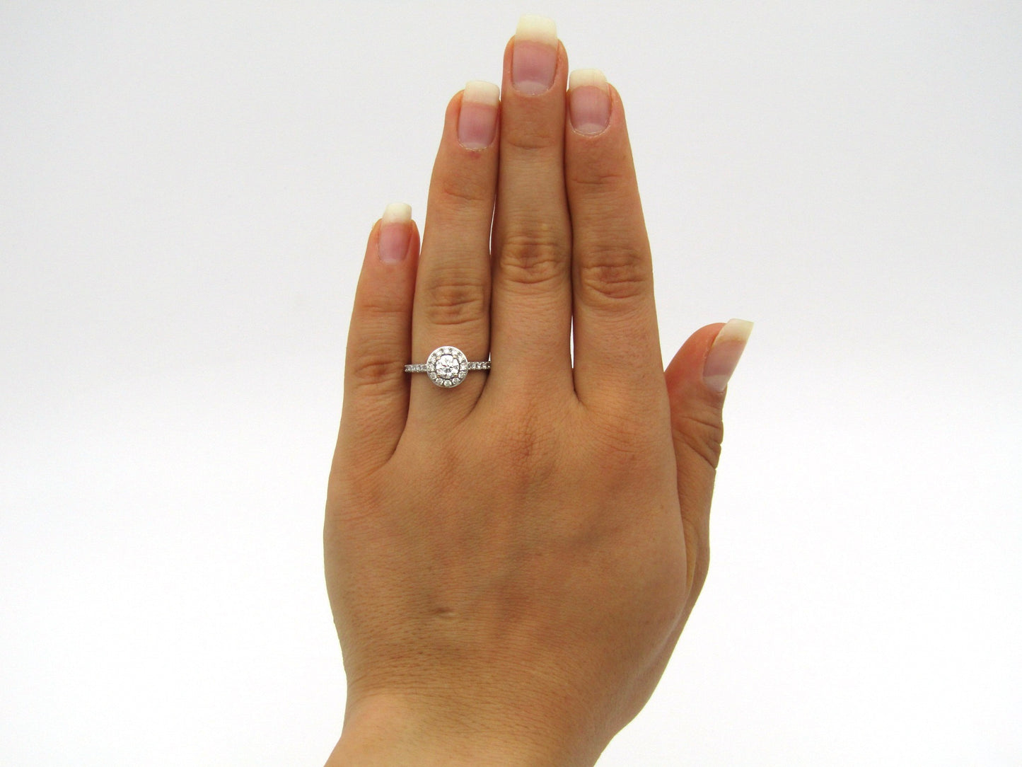 18K gold Angel Diamond Halo Engagement ring by Browns.