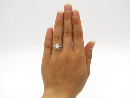 18K gold Angel Diamond Halo Engagement ring by Browns.