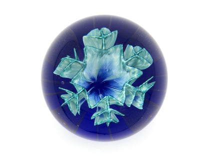 Caithness 'Floral Illusion' Art Glass paperweight by Colin Terris, 1991.