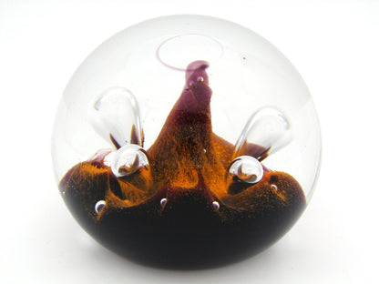Caithness 'Moonflower' Art Glass paperweight, Circa 1990's.