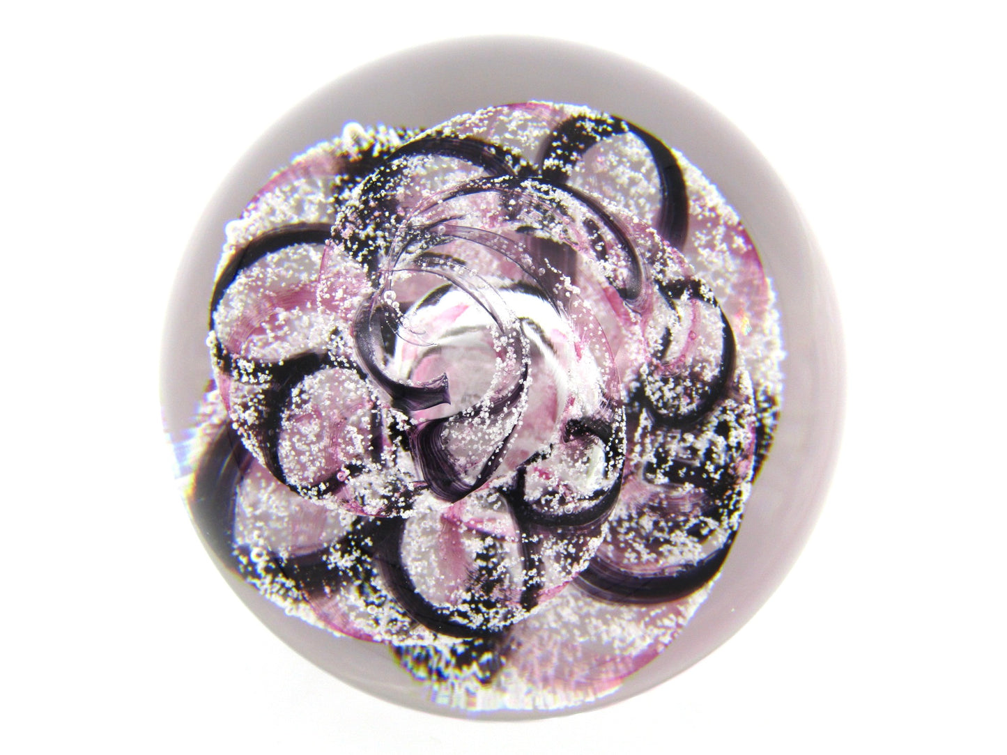 Selkirk 'Ribbons' Art Glass paperweight, 1997.