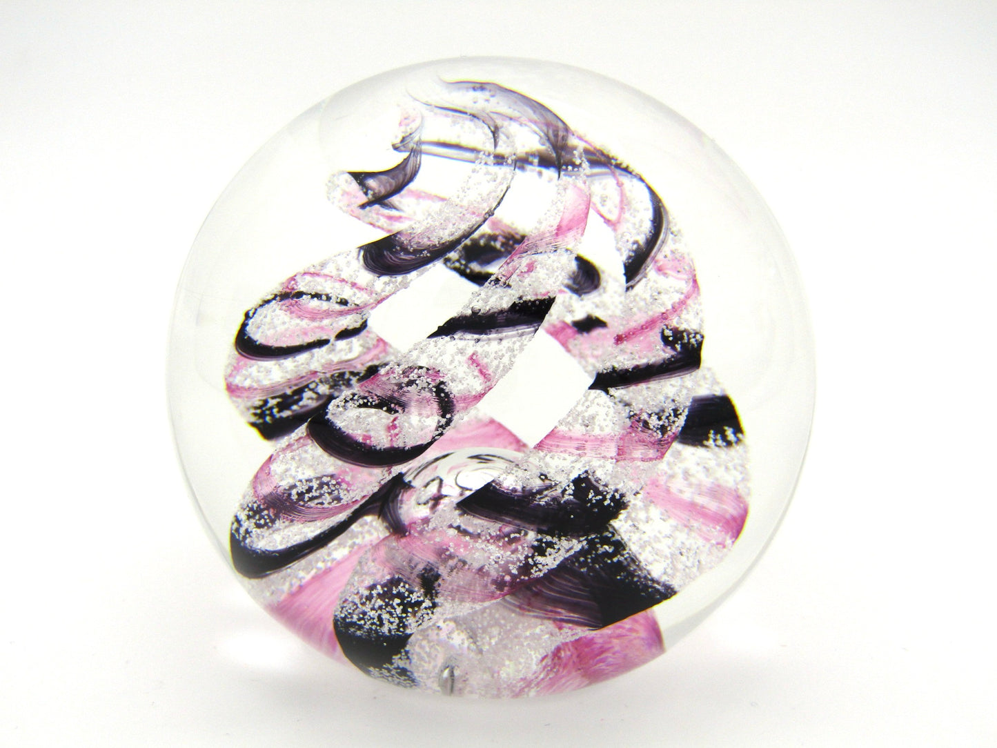 Selkirk 'Ribbons' Art Glass paperweight, 1997.
