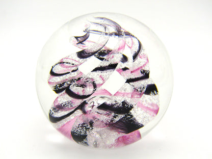 Selkirk 'Ribbons' Art Glass paperweight, 1997.