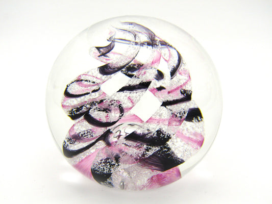 Selkirk 'Ribbons' Art Glass paperweight, 1997.