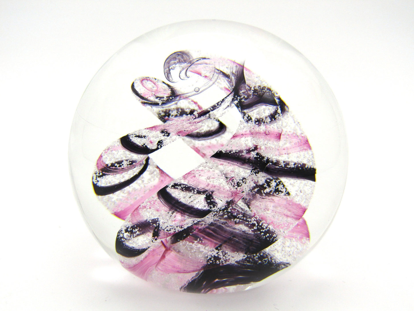 Selkirk 'Ribbons' Art Glass paperweight, 1997.