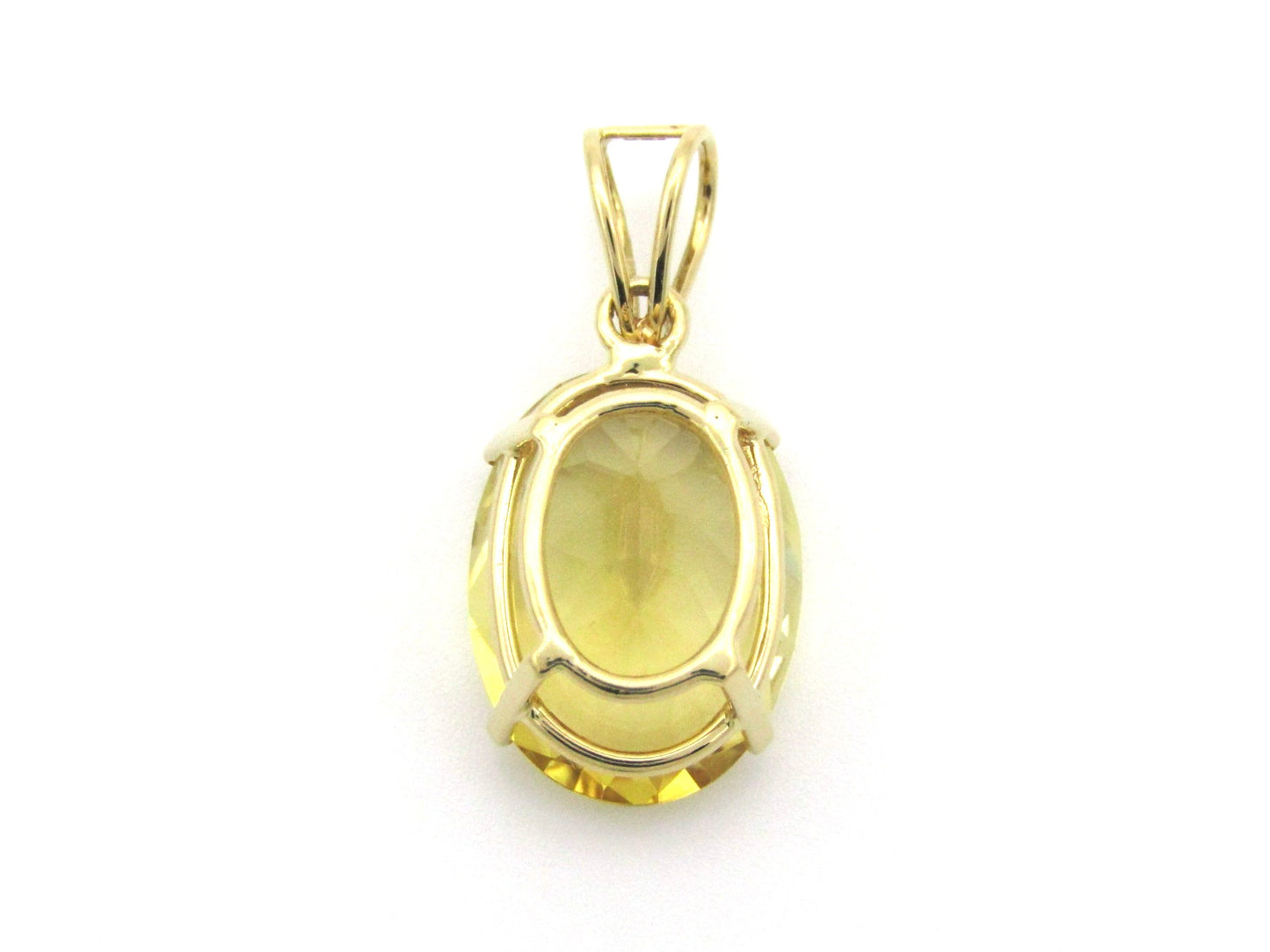 18K gold citrine pendant.