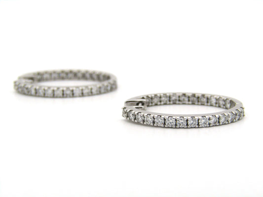18K gold diamond hoop earrings by Browns.