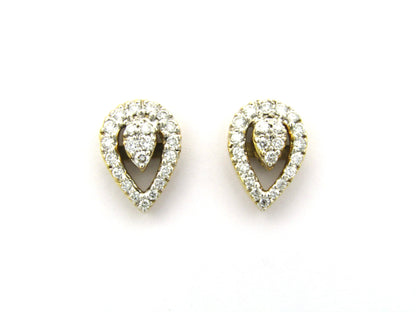 18K gold diamond earrings.