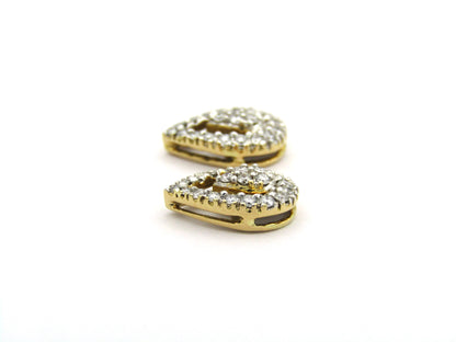 18K gold diamond earrings.
