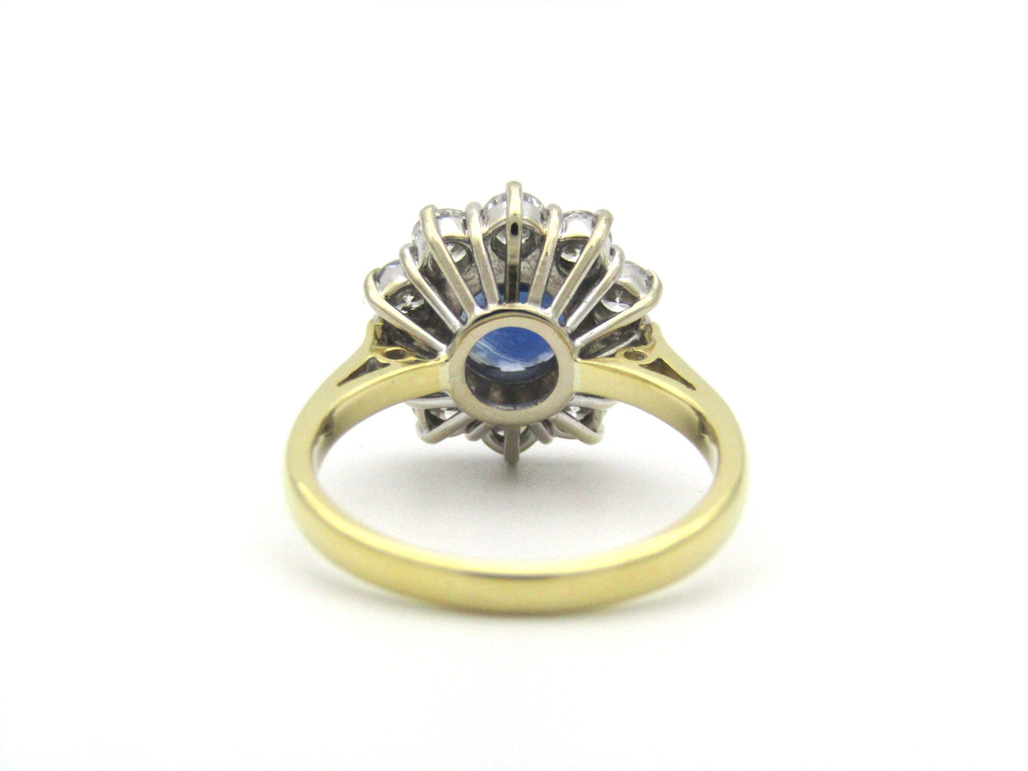 18K gold sapphire and diamond ring, London, 1995.