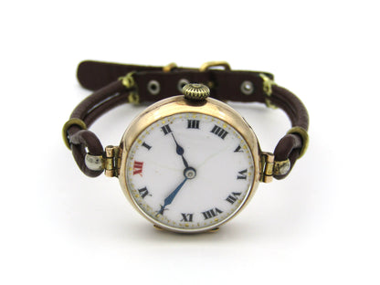 9K gold Art Deco Scottish wristwatch, Glasgow, 1922.