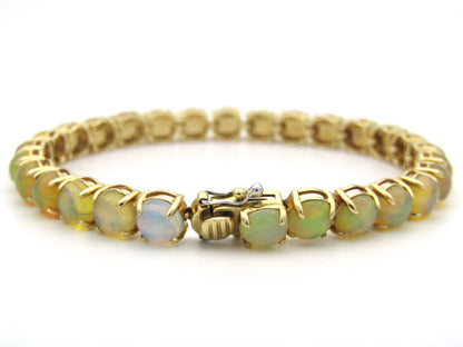14K gold fire opal bracelet.