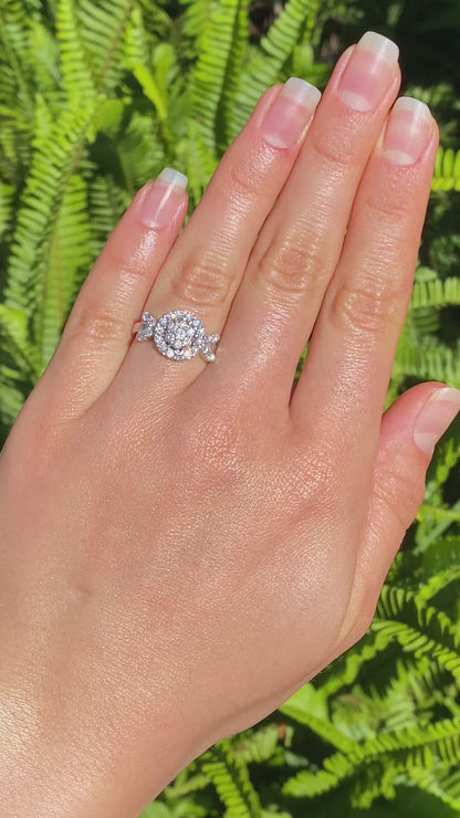 18K gold diamond ring.