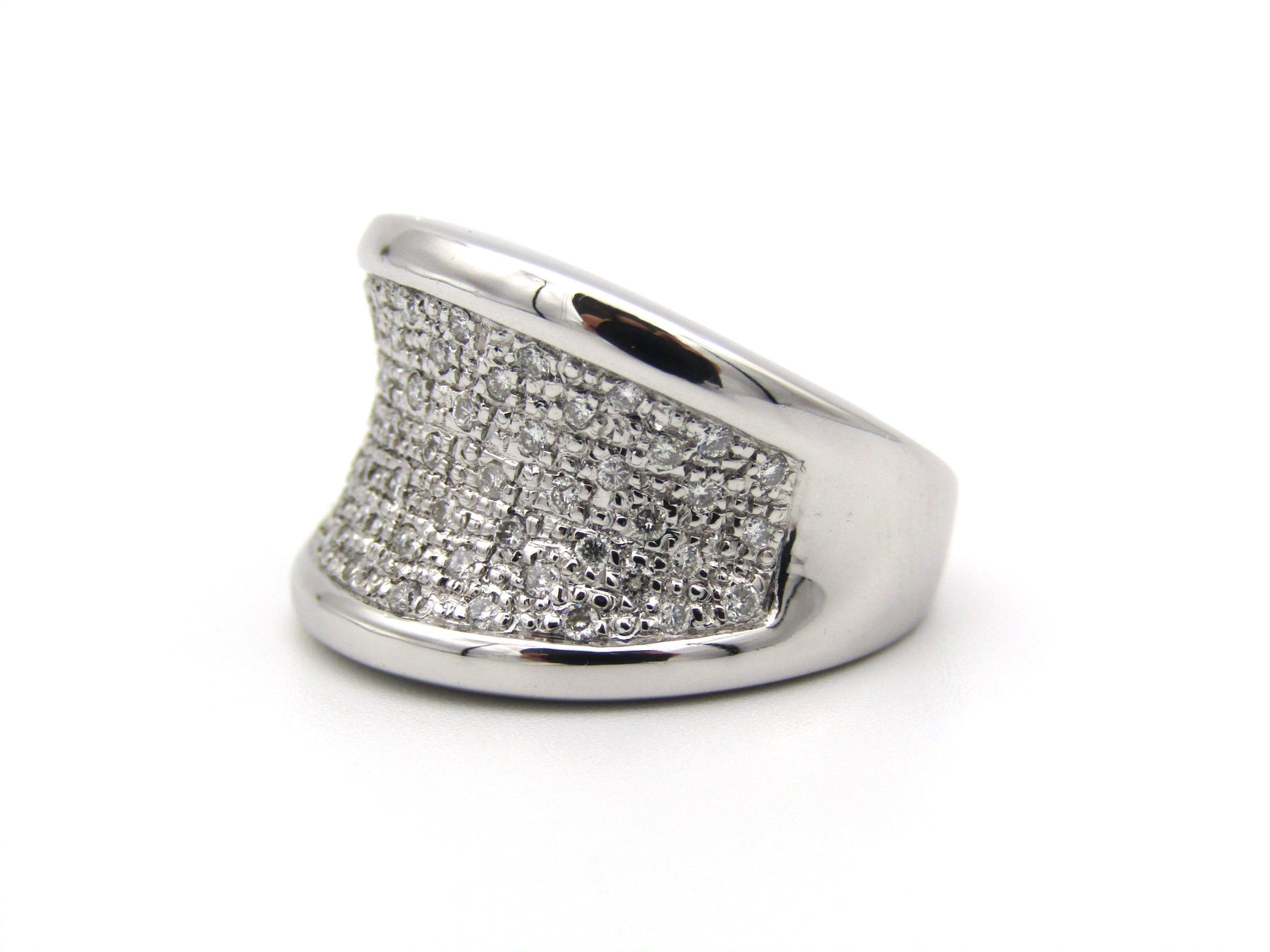 18K gold diamond ring.