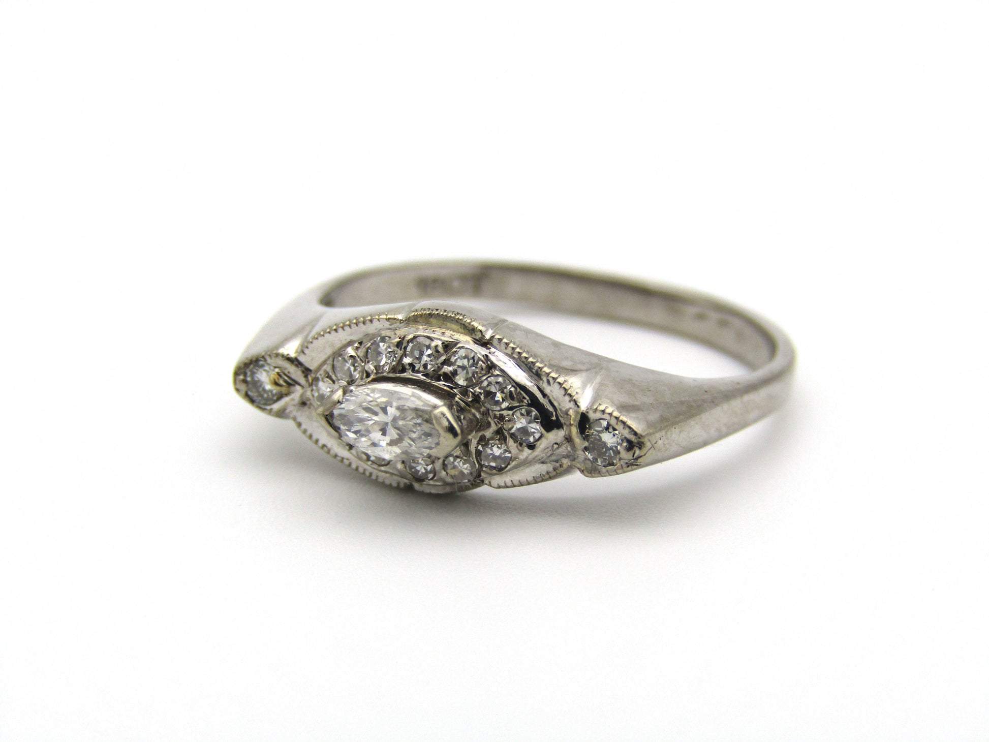 18kt gold diamond ring.