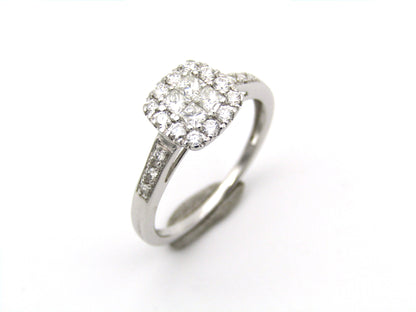 9K gold diamond ring.