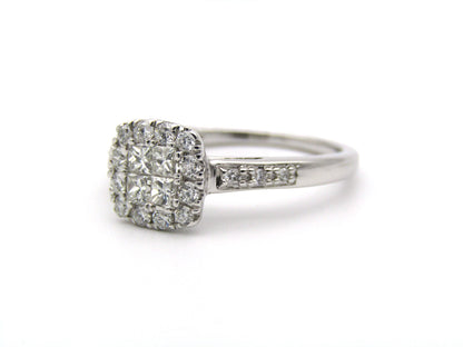 9K gold diamond ring.