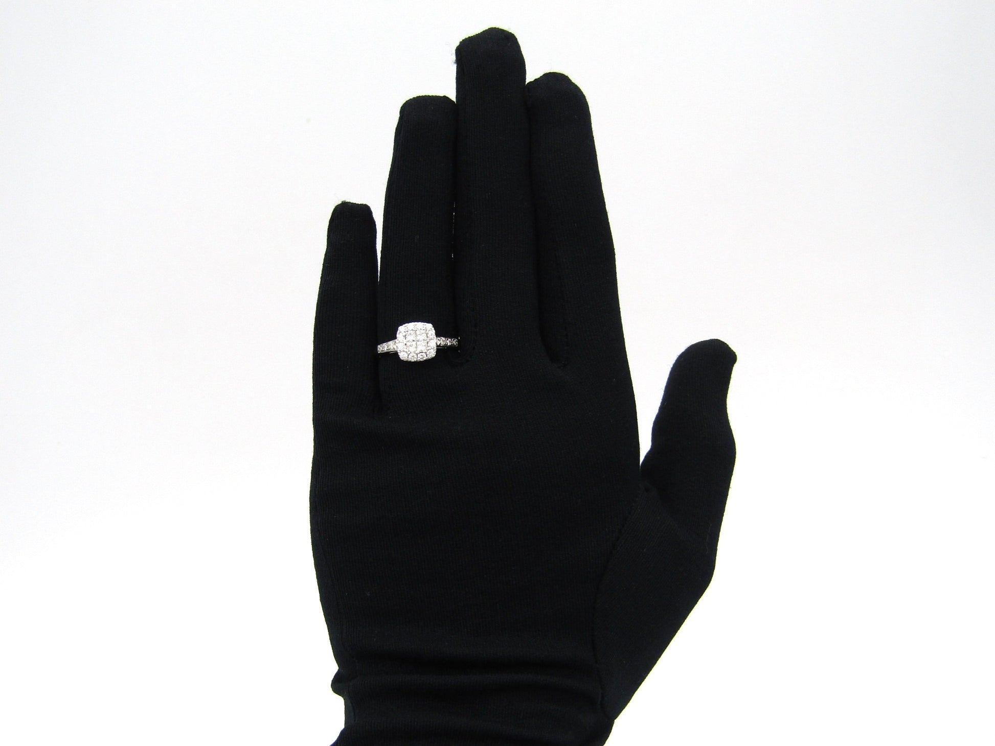 9K gold diamond ring.