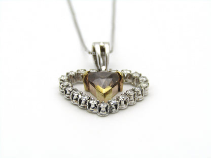 18kt gold cognac diamond pendant.