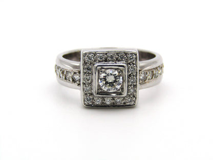 18kt gold diamond ring.