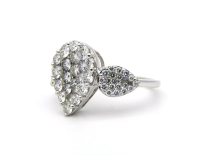 18K gold diamond cluster ring.