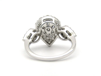 18K gold diamond cluster ring.