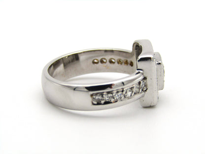 18kt gold diamond ring.