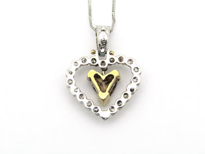 18kt gold cognac diamond pendant.