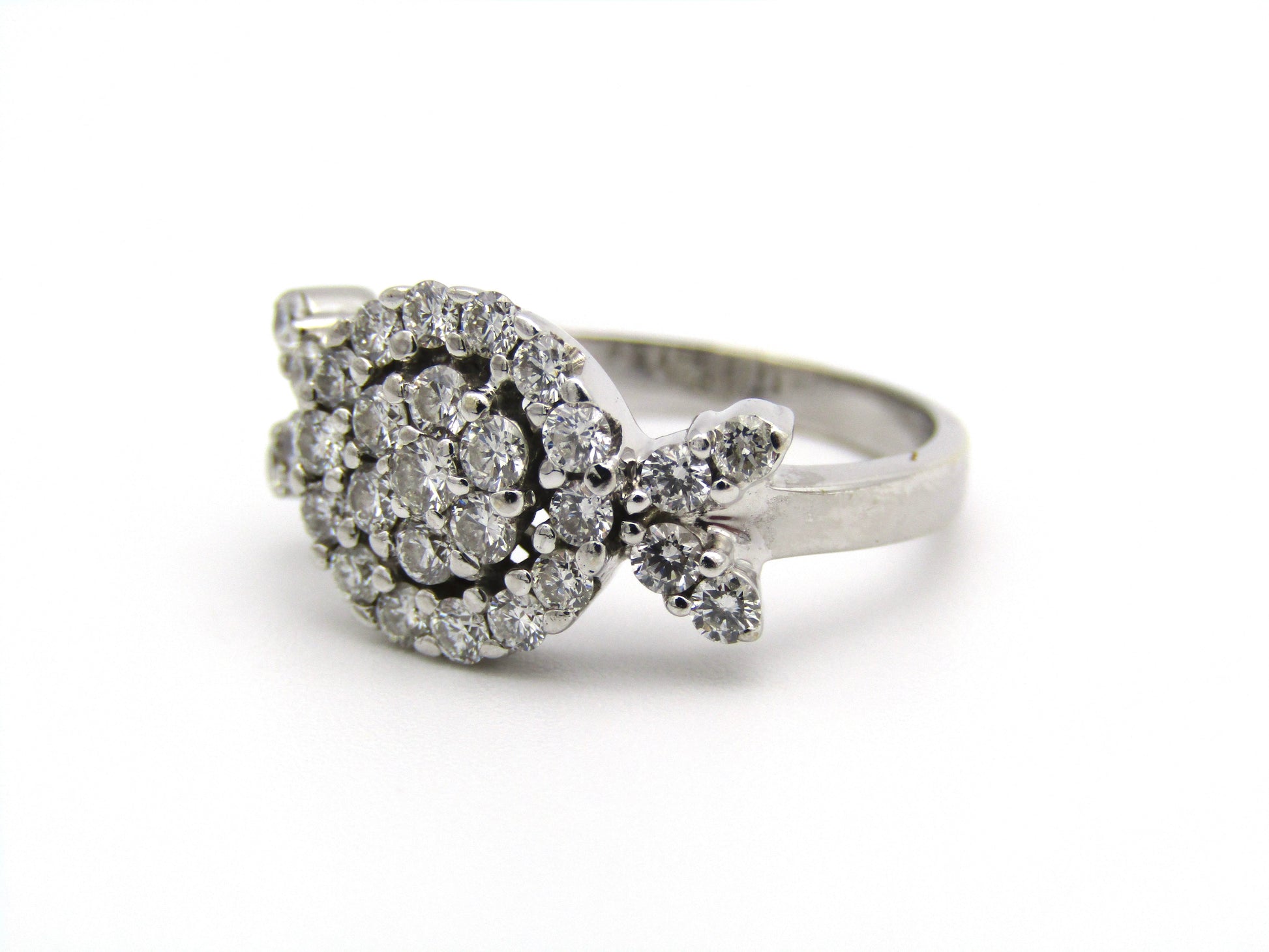 18kt gold diamond ring.