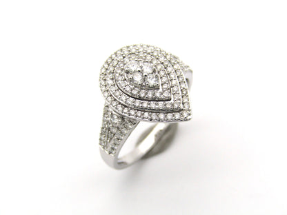 9K gold diamond ring.