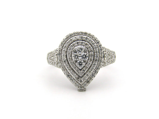 9K gold diamond ring.