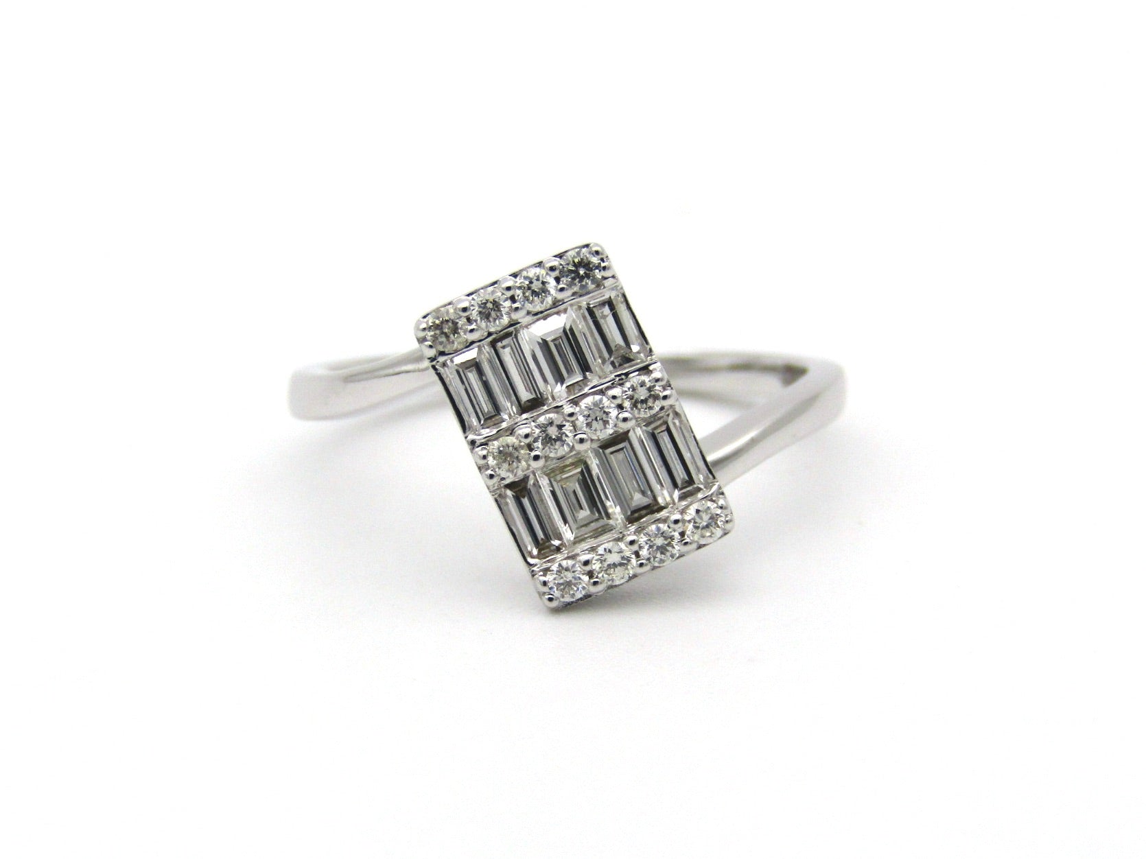 18K gold diamond ring.