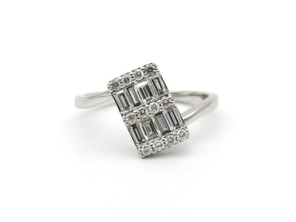 18K gold diamond ring.