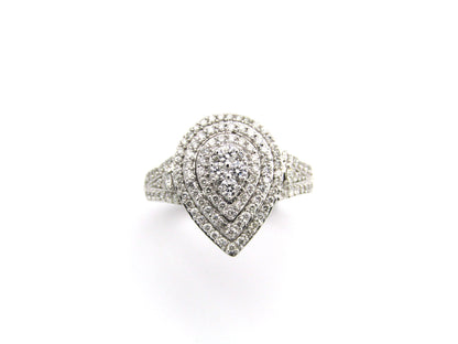 9K gold diamond ring.